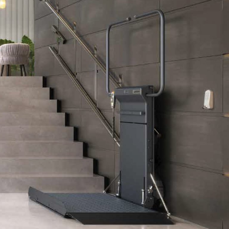 Salvaescaleras de tramo recto para silla de ruedas